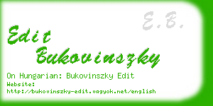 edit bukovinszky business card